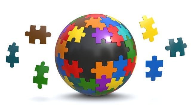 Colorful Puzzle Globe